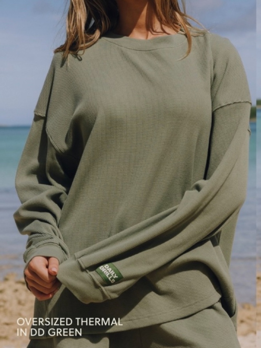 Daily Drills Oversized Thermal SET in DD Green